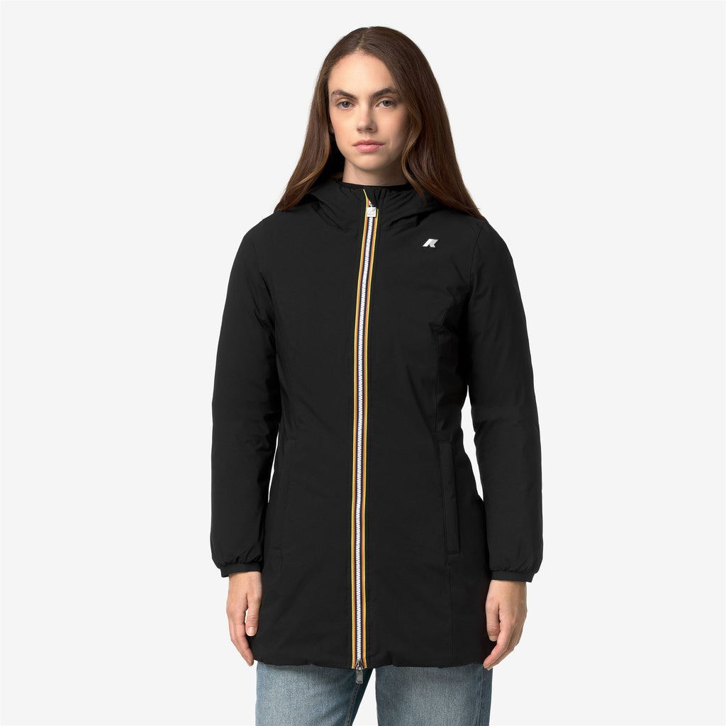 Jackets_Woman_DENISE ST THERMO DOUBLE_3/4 Length_Black Pure - Green Army - Commercial 4