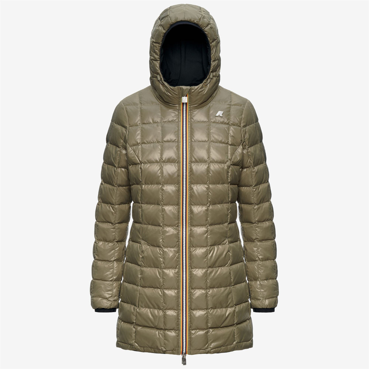 Jackets_Woman_DENISE ST THERMO DOUBLE_3/4 Length_Black Pure - Green Army - Commercial 2