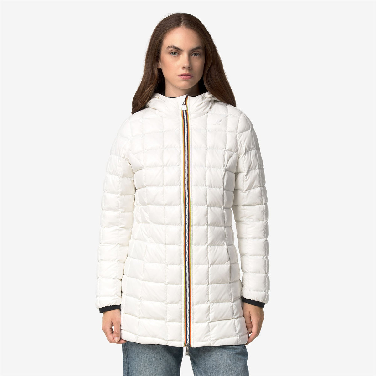 Jackets_Woman_DENISE ST THERMO DOUBLE_3/4 Length_Black Pure - White Natural - Commercial 3