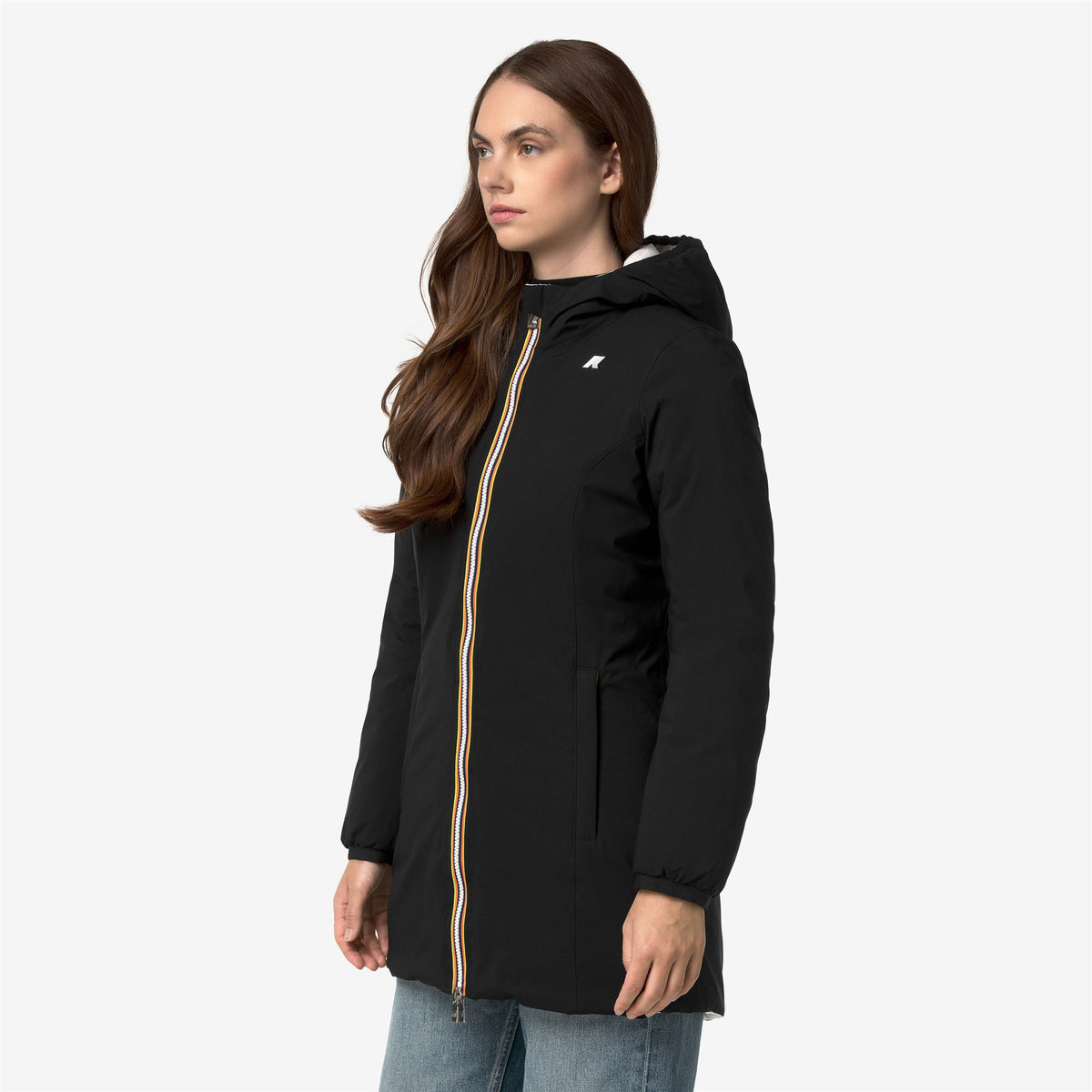 Jackets_Woman_DENISE ST THERMO DOUBLE_3/4 Length_Black Pure - White Natural - Commercial 5