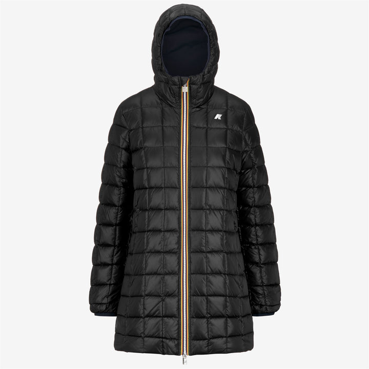 Blue Black Women's Reversible Mid-Length Winter Jacket 6