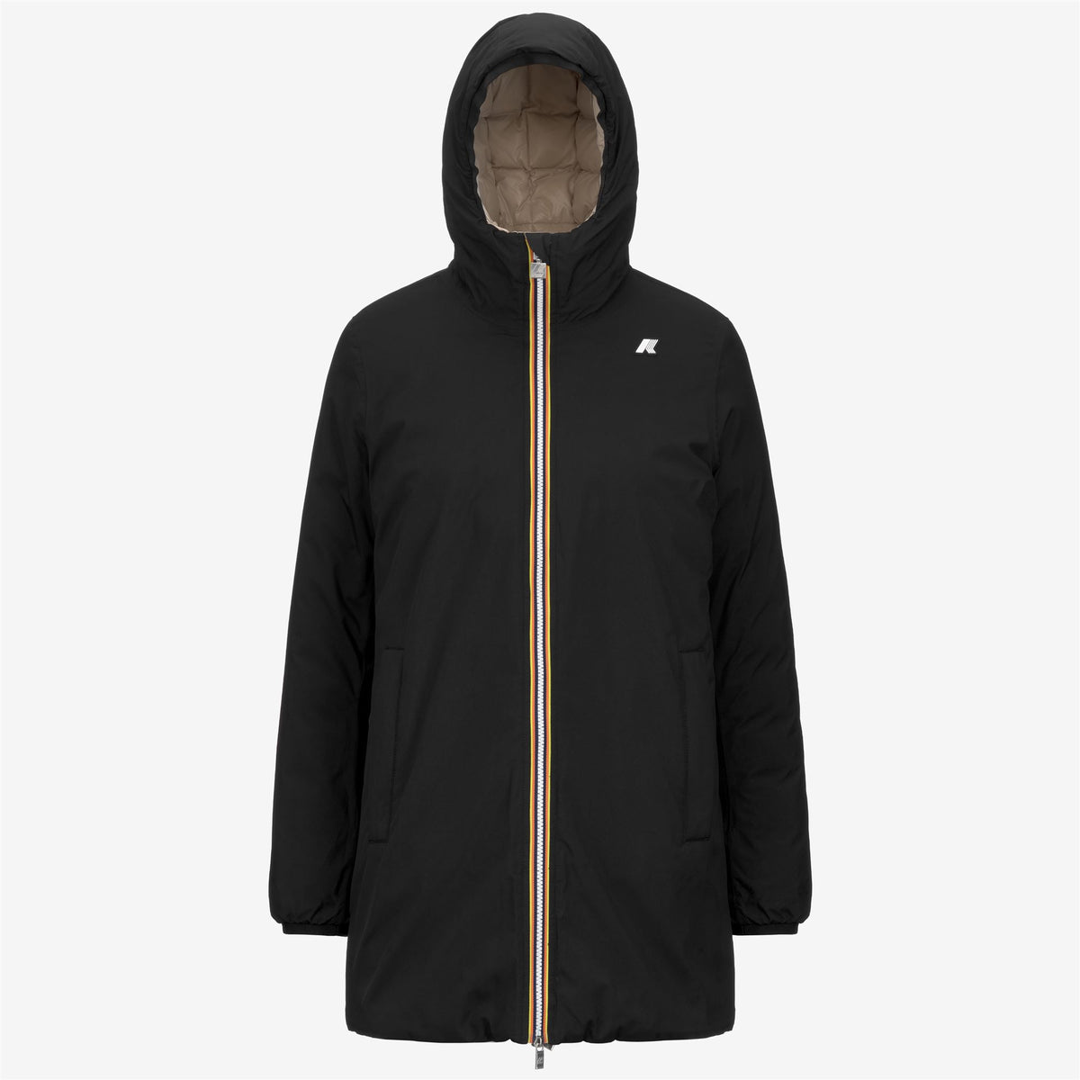 Jackets_WOMAN_SOPHIE ST THERMO DOUBLE_Mid_Black P-Beige G - Commercial 1