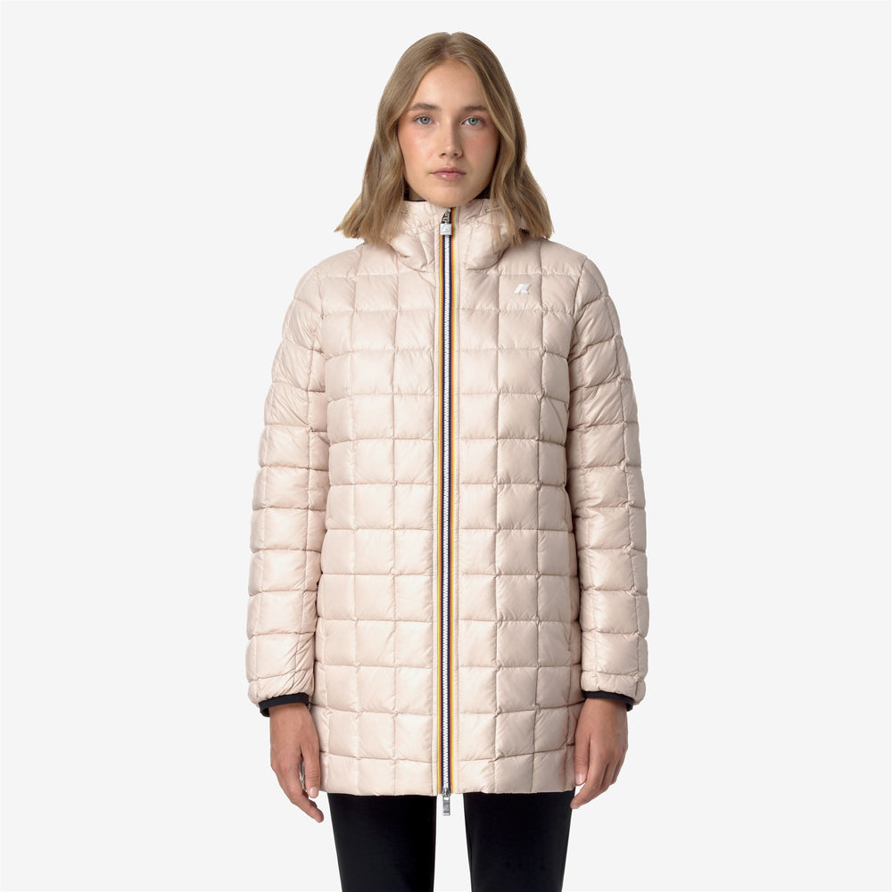 Giacca Invernale Donna Reversibile Nera e Rosa con Imbottitura Piuma 02