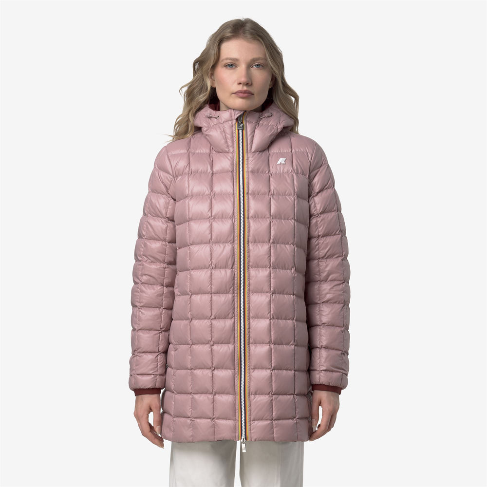 Red Women's Reversible Mid-Length Insulated Jacket 02