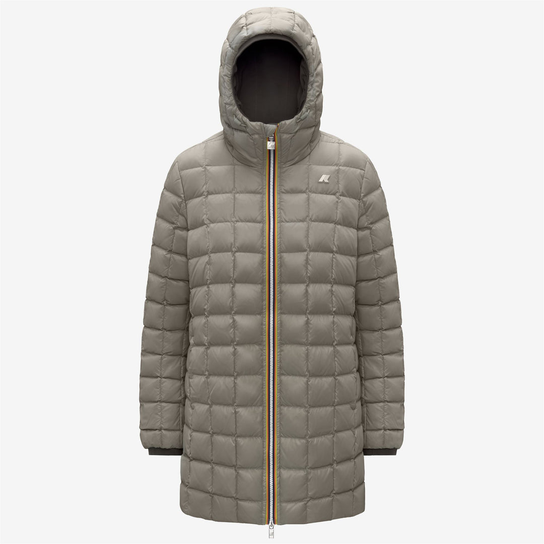 Chaqueta reversible aislante de media altura para mujer color oliva negro main