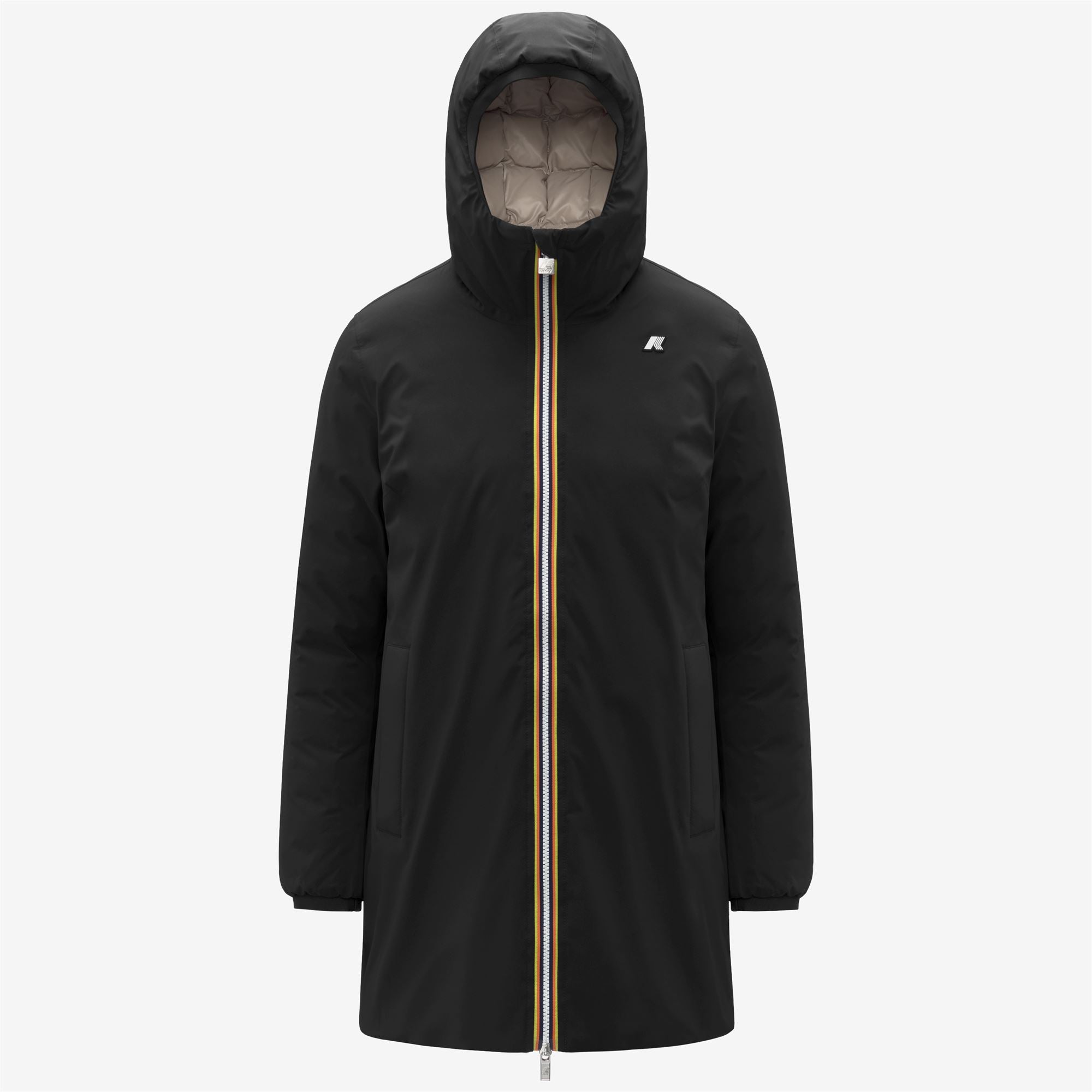 Jackets_WOMAN_SOPHIE ST THERMO DOUBLE_Mid_Black Pure - Beige Cashmere - Commercial 1