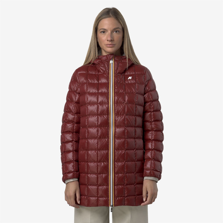 Giacca isolante reversibile di media lunghezza da donna beige 3