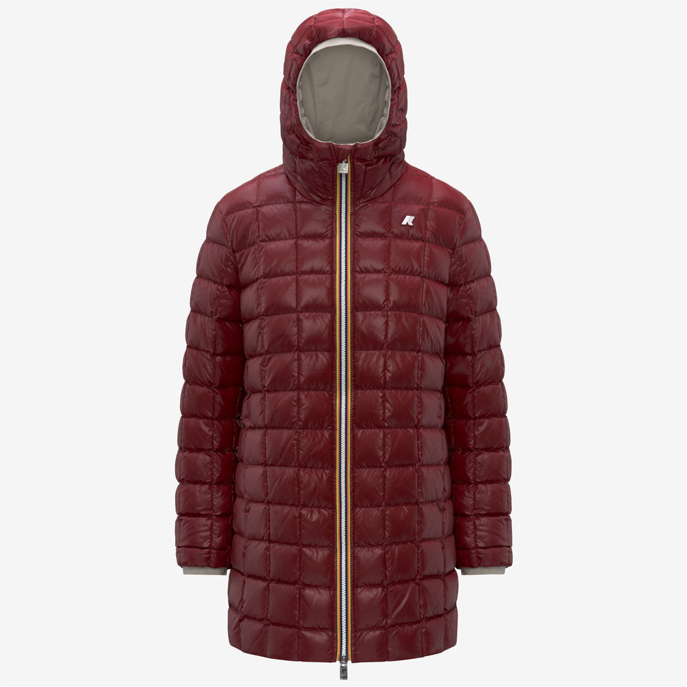 Chaqueta aislante reversible de longitud media para mujer en beige 02