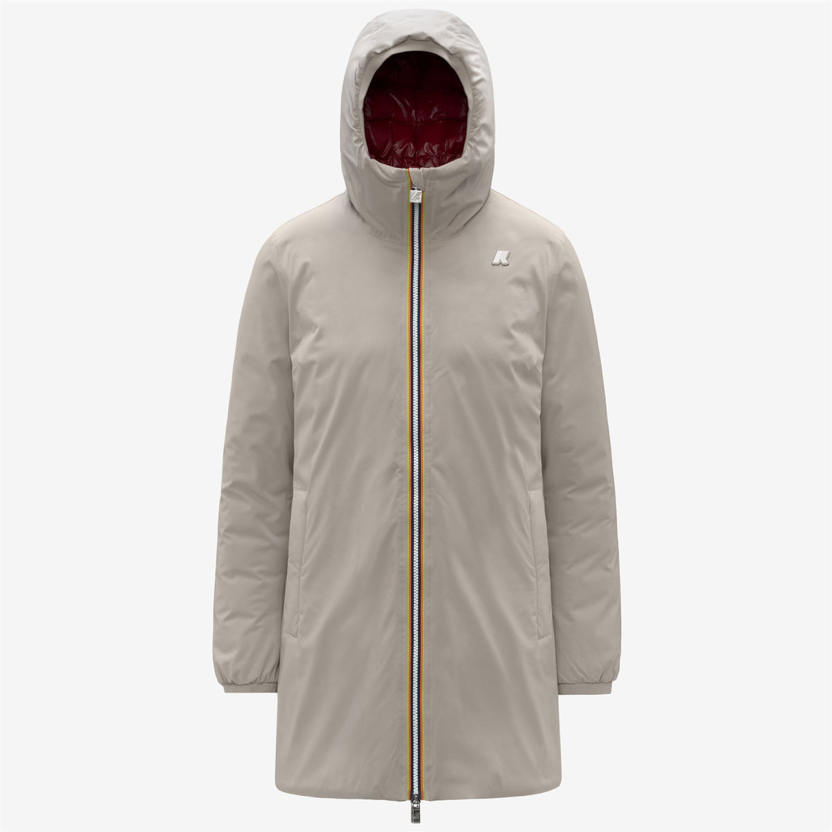 Jackets_WOMAN_SOPHIE ST THERMO DOUBLE_Mid_Beige Cashmere - Red Syrah - Commercial 1