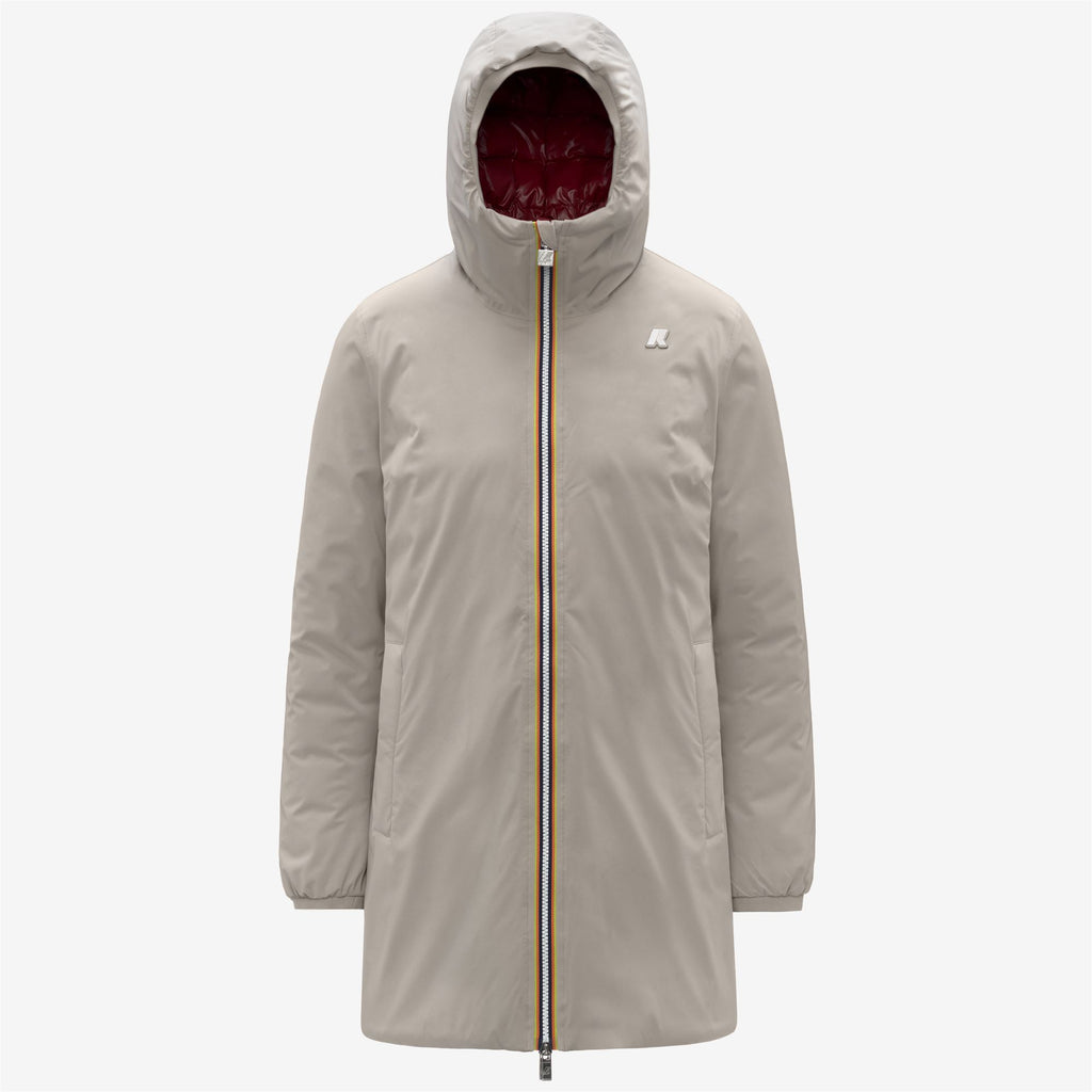 Jackets_WOMAN_SOPHIE ST THERMO DOUBLE_Mid_Beige Cashmere - Red Syrah - Commercial 1