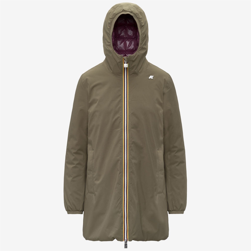 Jackets_Woman_SOPHIE ST THERMO DOUBLE_Mid_Green Army - Violet Mauve Wine - Commercial 1