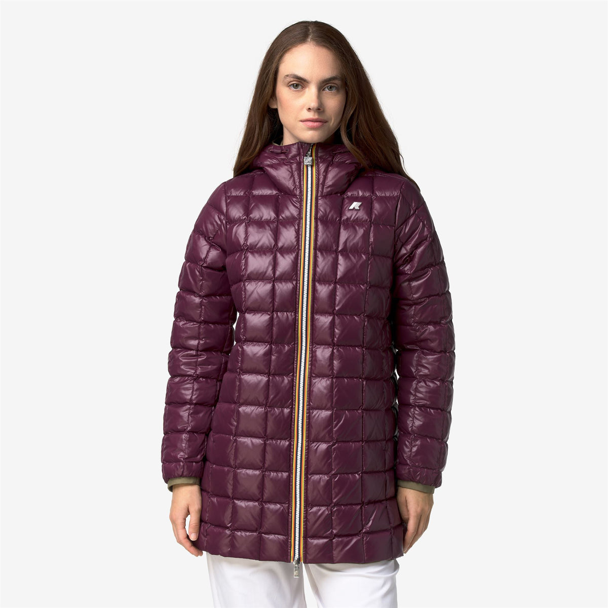 Jackets_Woman_SOPHIE ST THERMO DOUBLE_Mid_Green Army - Violet Mauve Wine - Commercial 3
