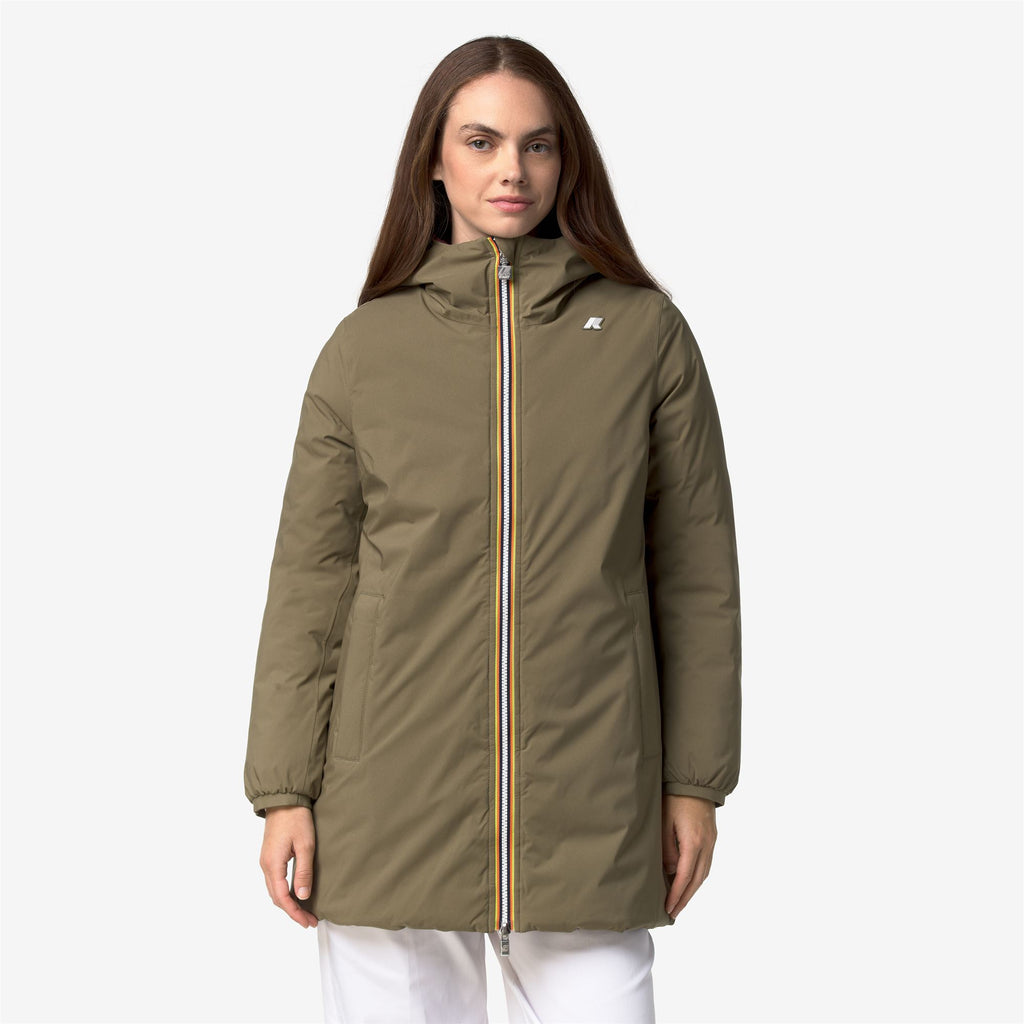 Jackets_Woman_SOPHIE ST THERMO DOUBLE_Mid_Green Army - Violet Mauve Wine - Commercial 4