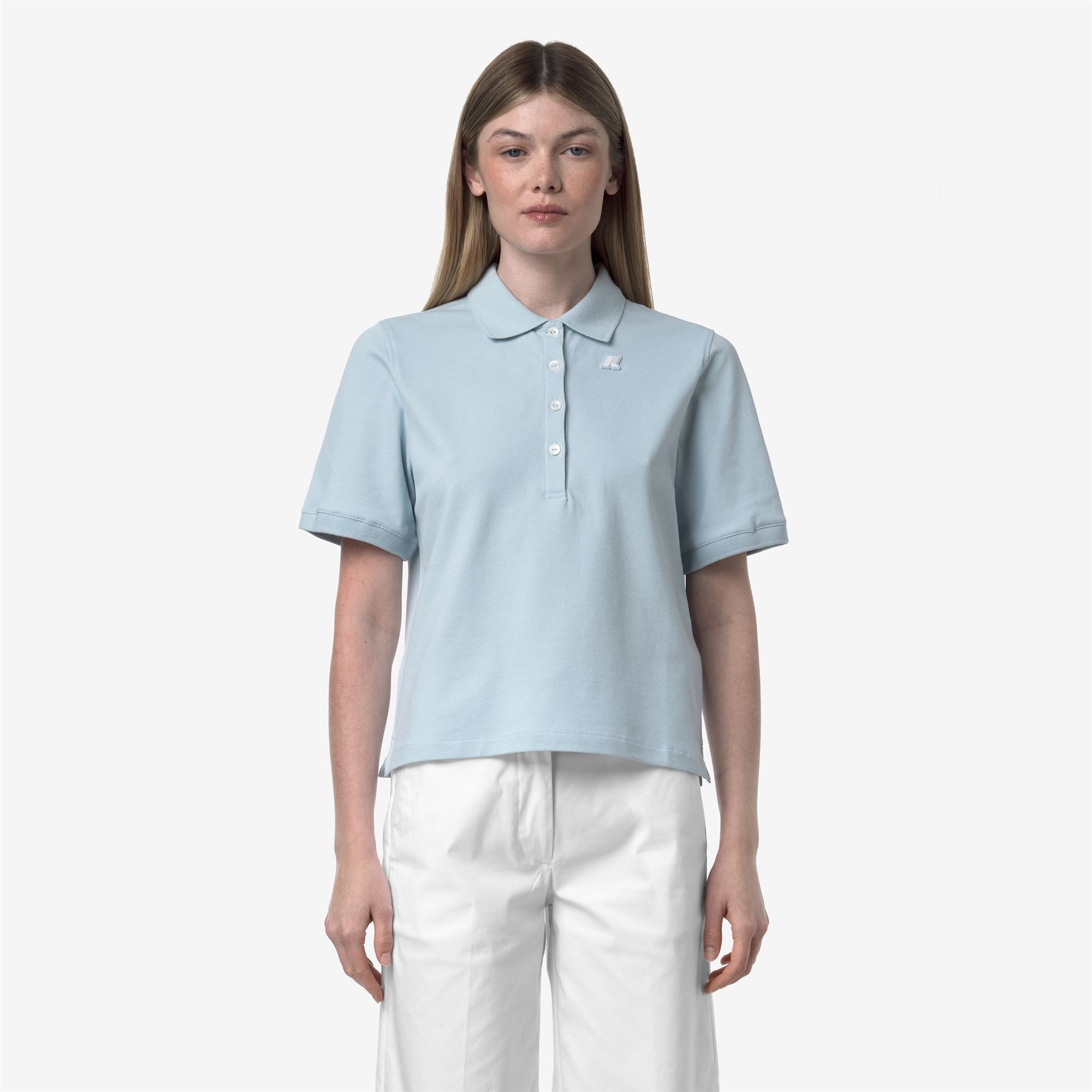 Polo Shirts_WOMAN_LISELLE PIQUE_Polo_Blue Baby - Commercial 4