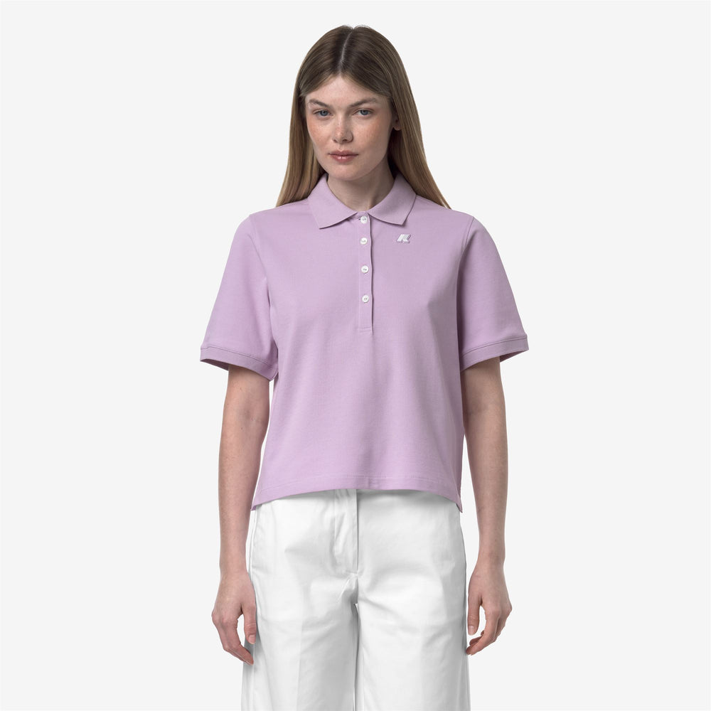 Violet Women's Pique Polo Shirt with Classic Collar 02