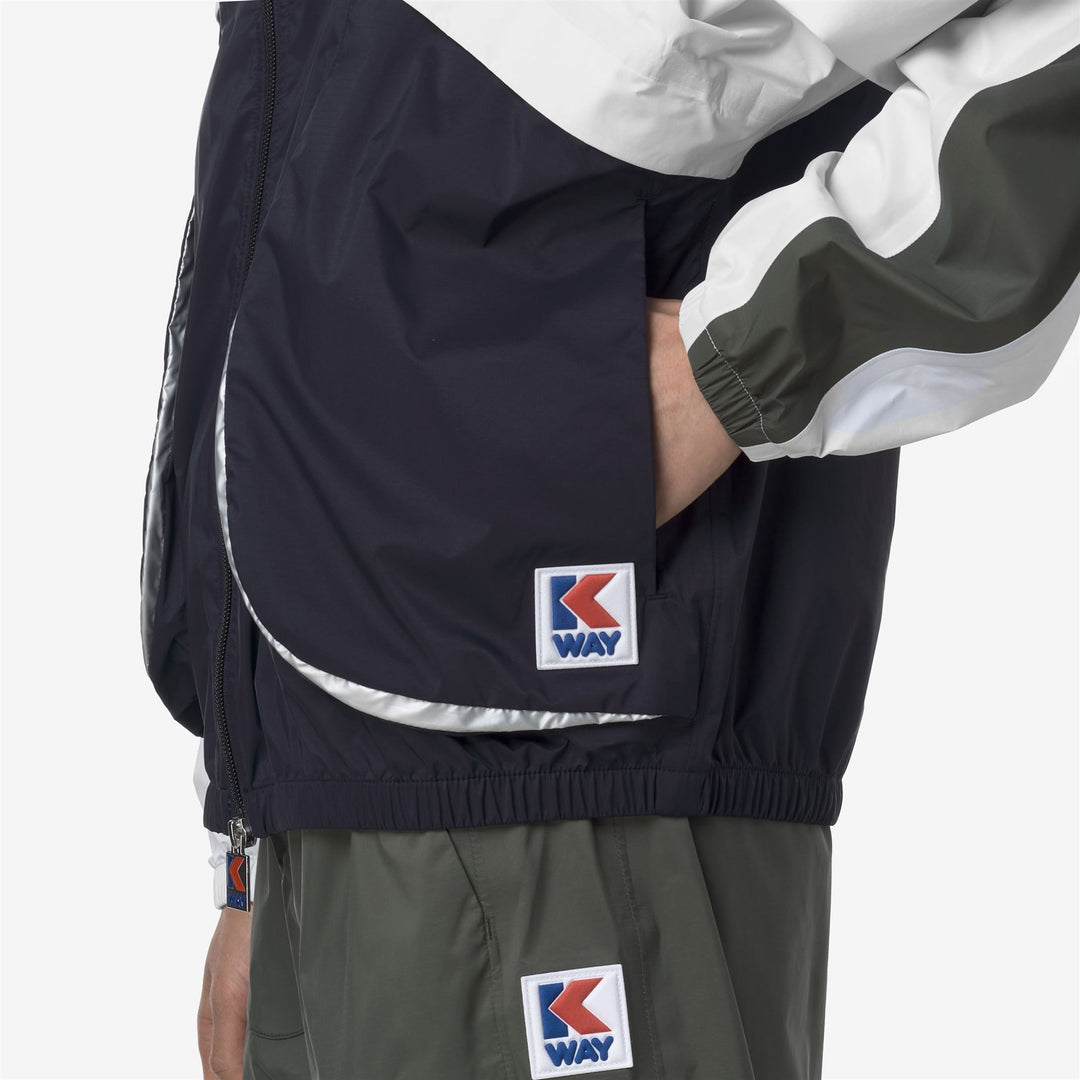 7002 FULL ZIP Jackets Short Unisex BLUE WHITE GREEN Adult M Blue White Green