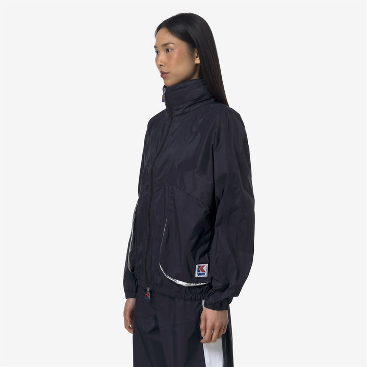 Blue Unisex Short Sport Jacket with Concealed Hood 4
