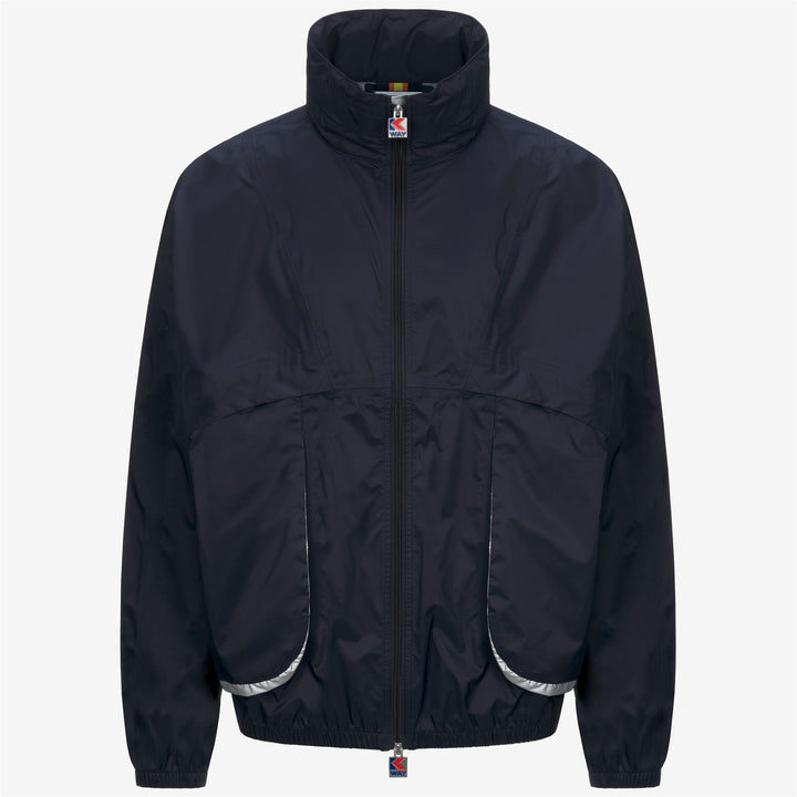 Blue Unisex Short Sport Jacket with Concealed Hood 1