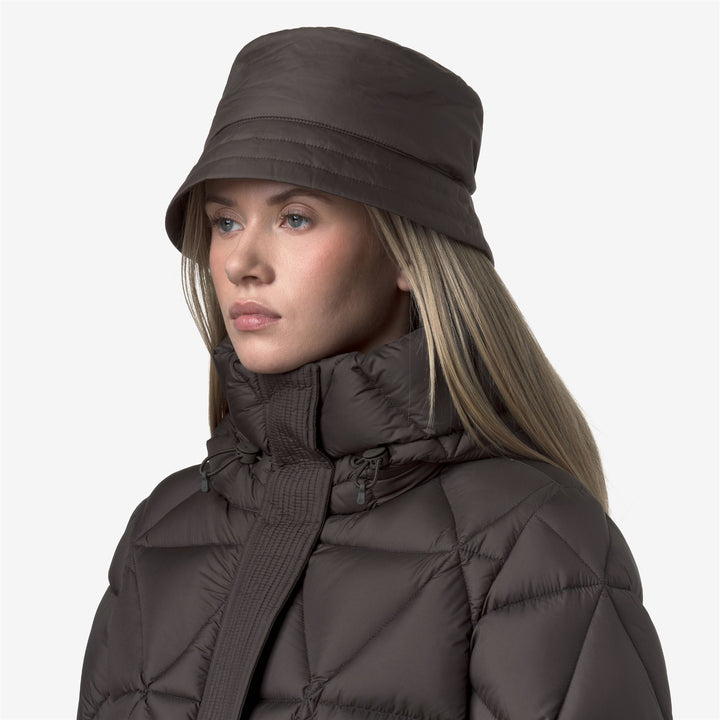 Cappello da pescatore caldo da donna nero con imbottitura sintetica 2