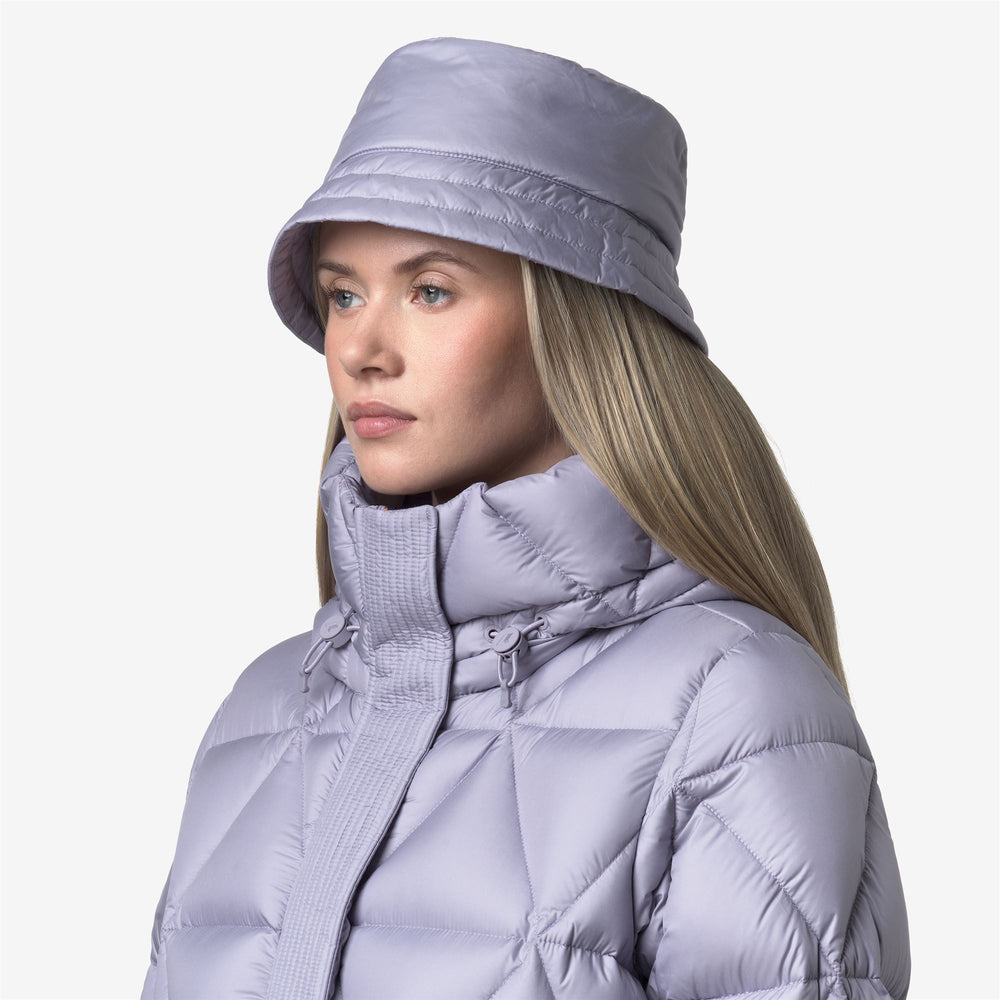 Violet women's water-repellent bucket hat with synthetic padding 02