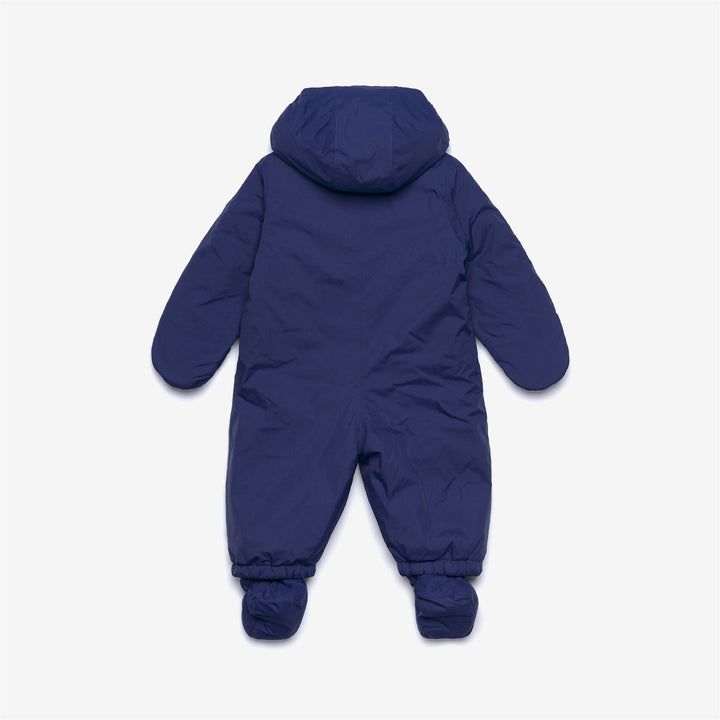 Chándal impermeable para niños azul profundo con acolchado y capucha 2