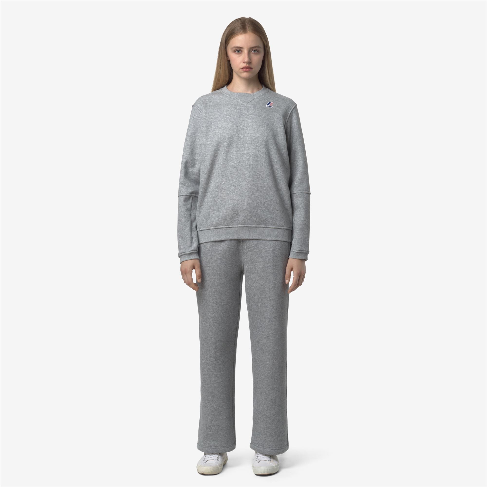 Pants_UNISEX_PHILBERT BRUSHED PC EAST_Sport Trousers_Grey Melange Mid - Commercial 4