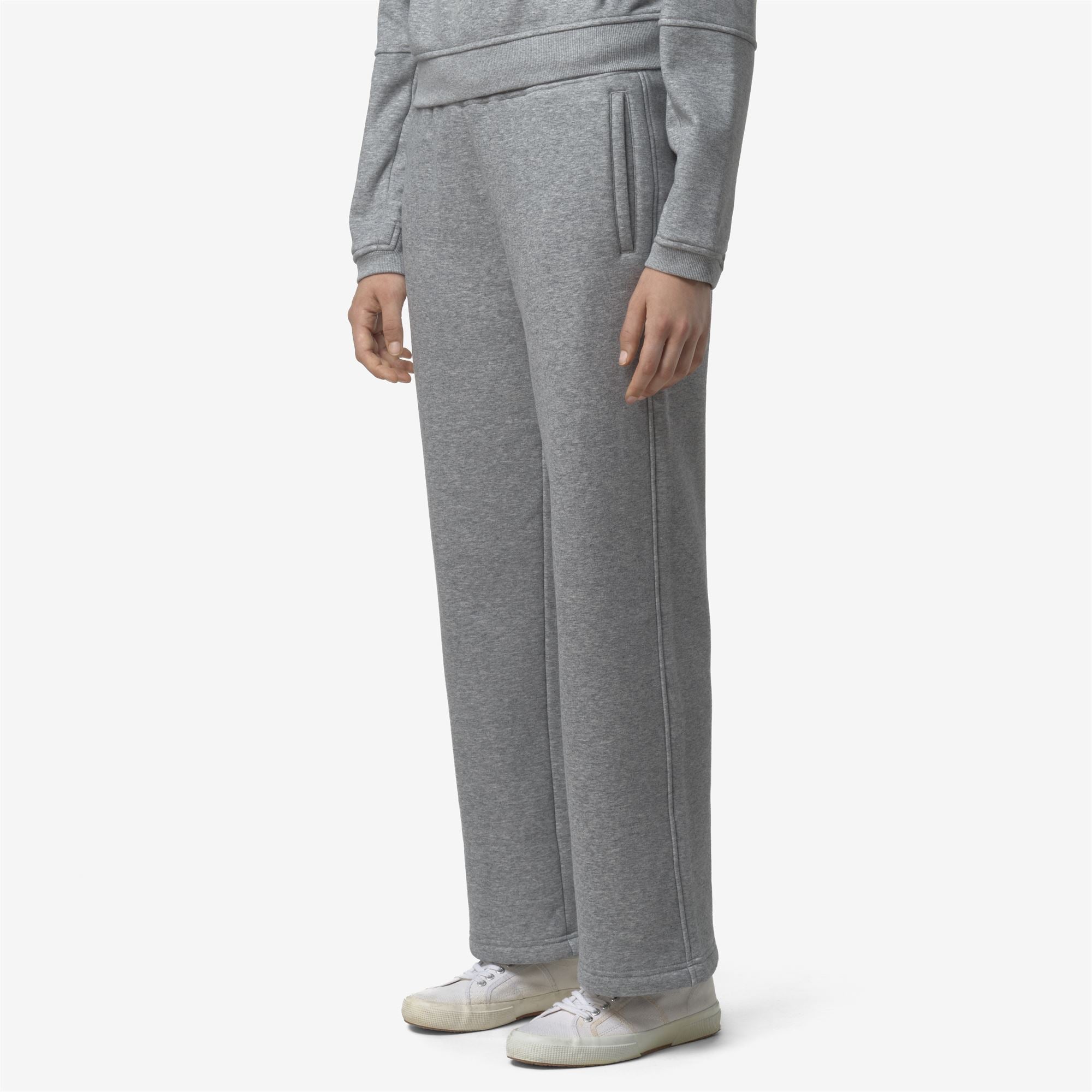 Pants_UNISEX_PHILBERT BRUSHED PC EAST_Sport Trousers_Grey Melange Mid - Commercial 5