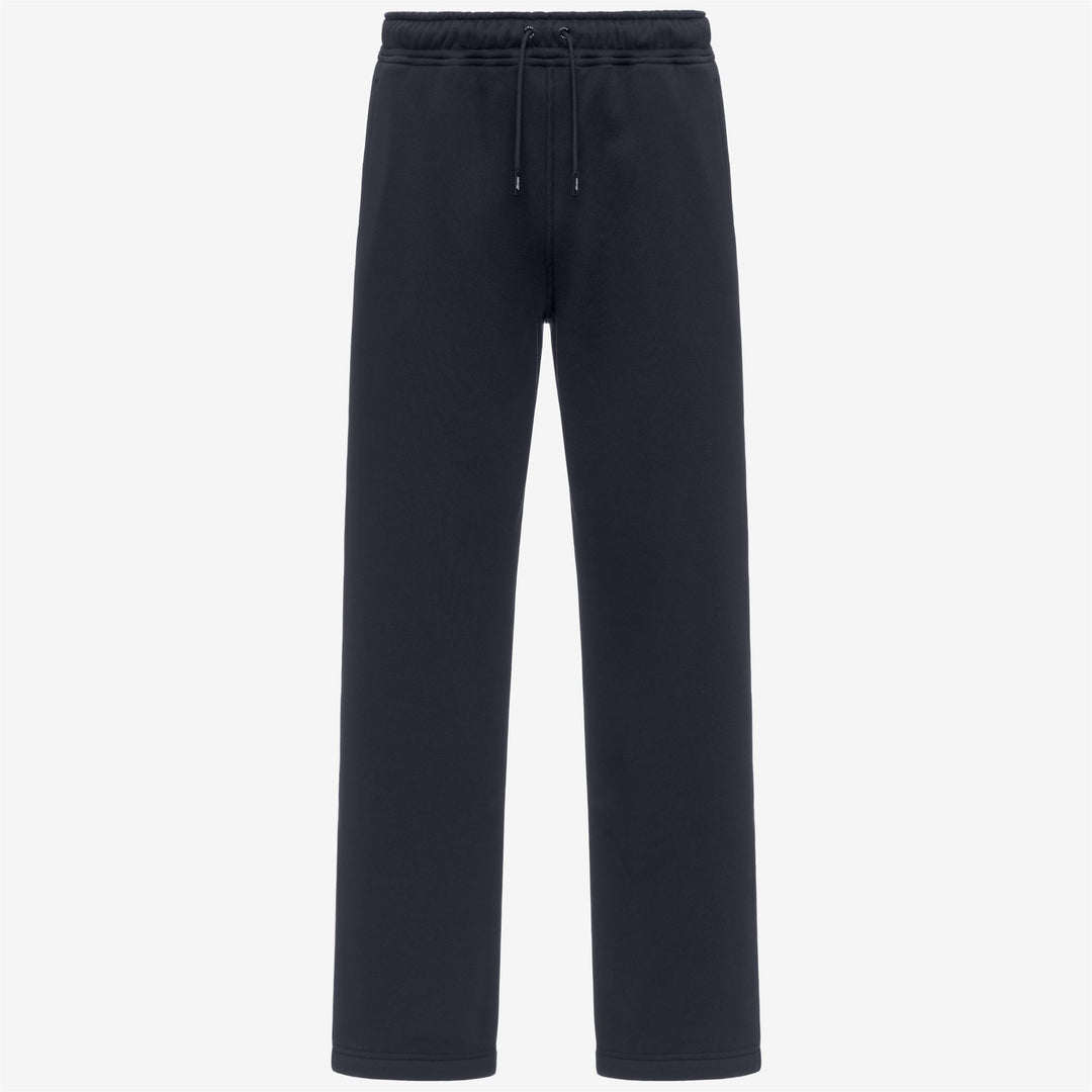 Pantalones deportivos unisex de forro polar azul para exteriores con cinturilla ajustable 01