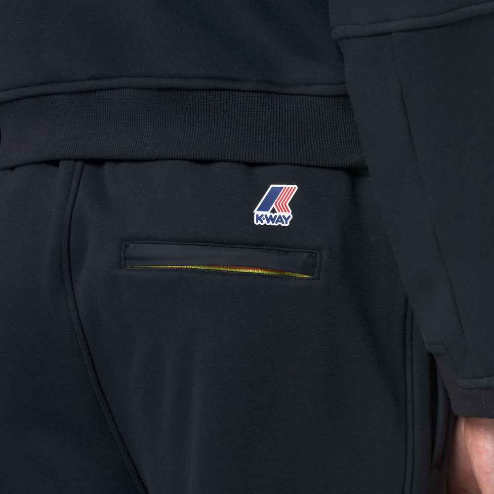 Pantalones deportivos unisex de forro polar azul para exteriores con cinturilla ajustable 02