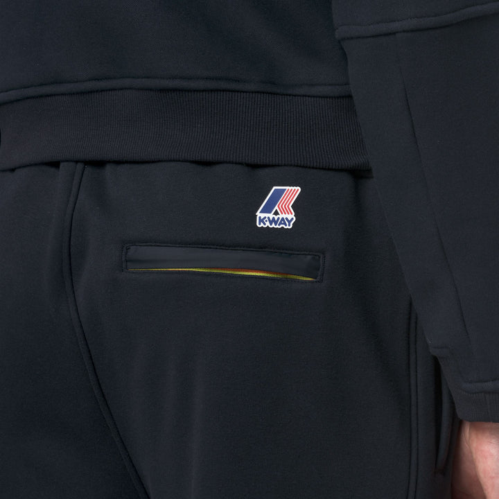 Pantaloni da tuta unisex in pile blu con cintura regolabile 2