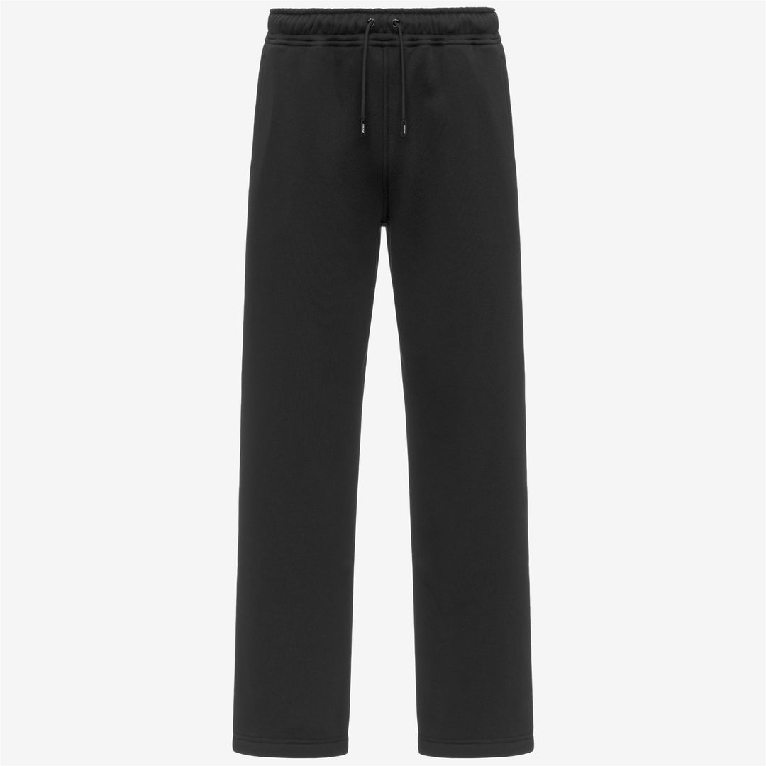 Pantalón deportivo unisex negro con cinturilla ajustable y bolsillos. 01