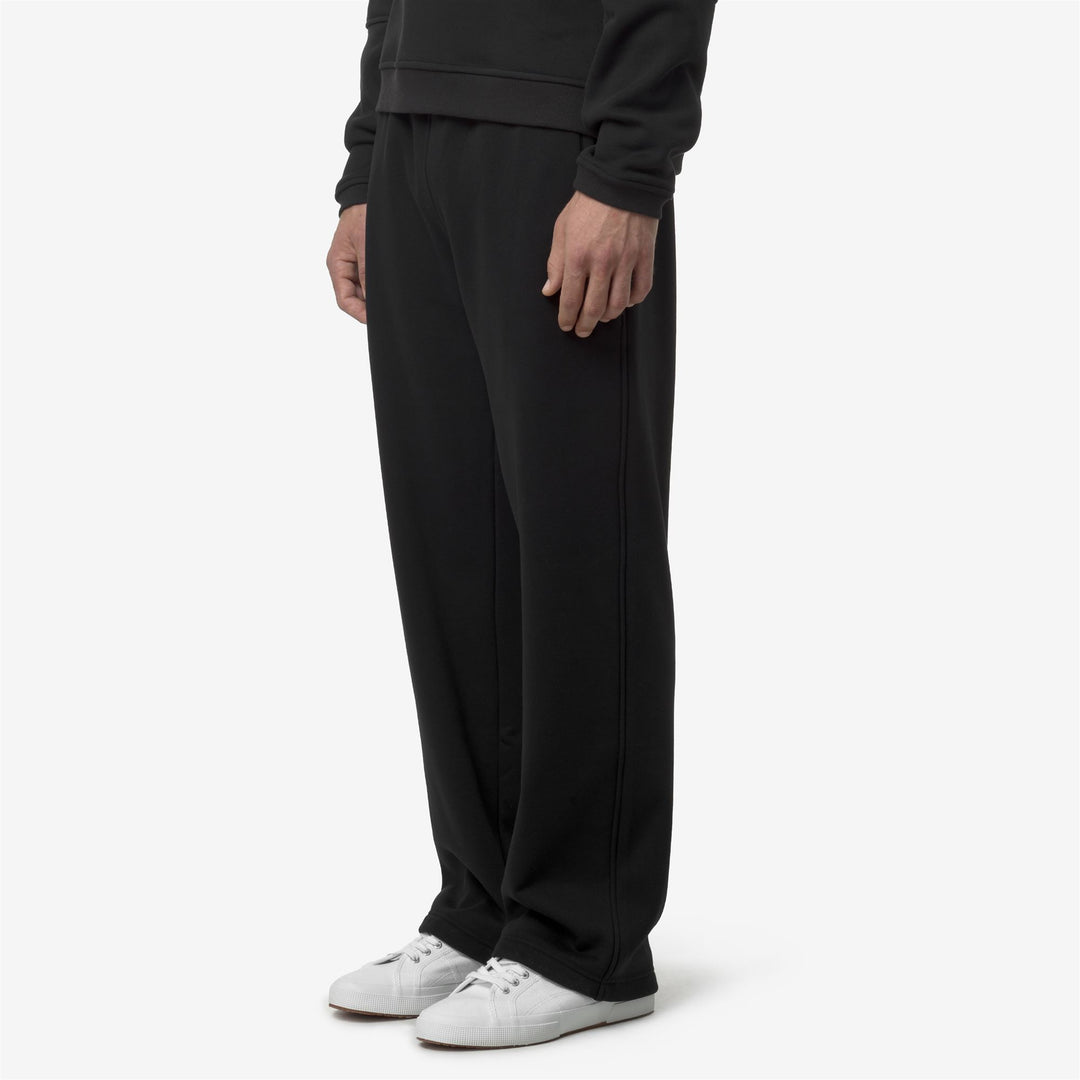 Black unisex sweatpants with adjustable waistband and pockets main