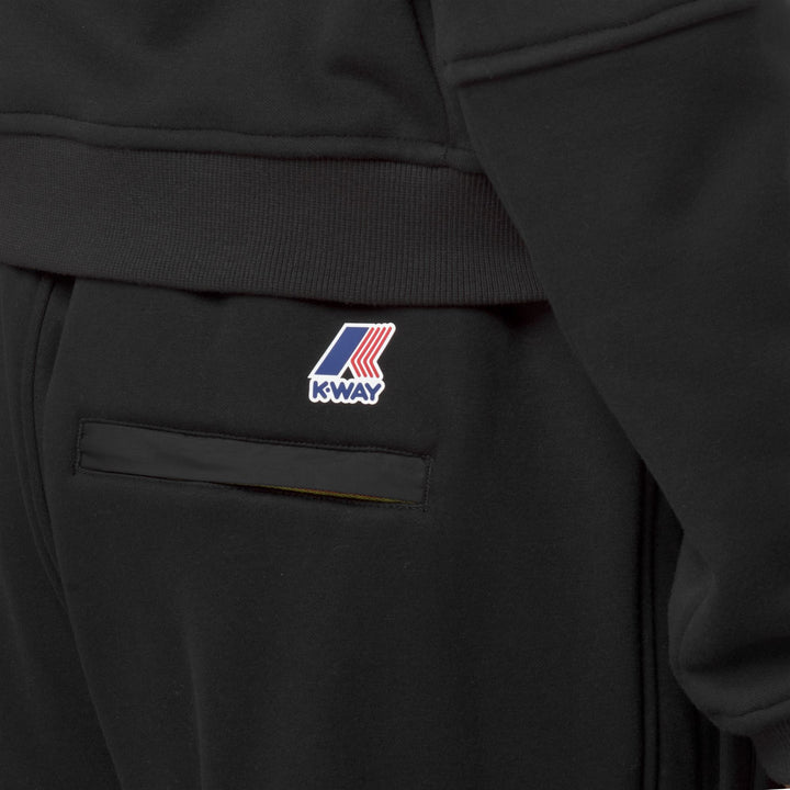 Black unisex sweatpants with adjustable waistband and pockets 2