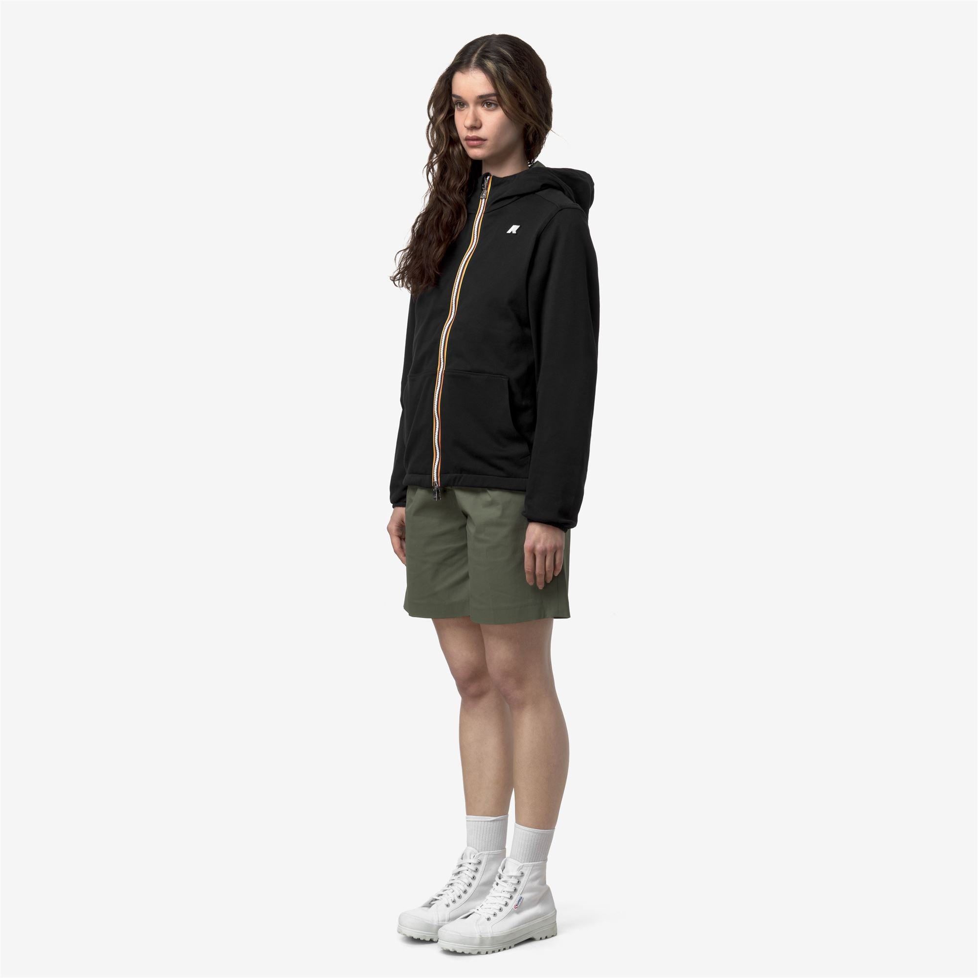 Jackets_Unisex_JAKE DOUBLE INTERLOCK_Short_Black Pure - Green Lichen - Commercial 5