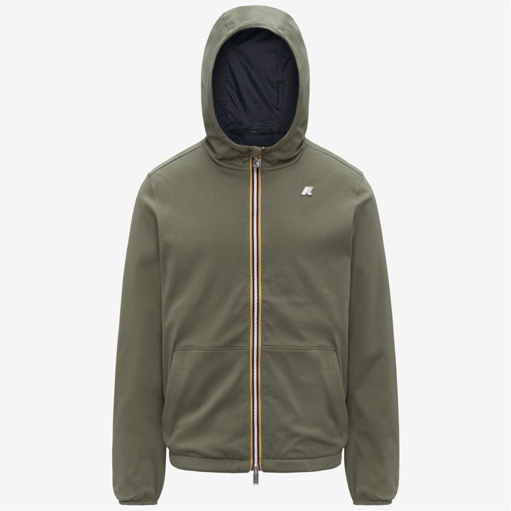 JAKE REVERSIBLE INTERLOCK - Jackets - Short - Unisex - GREEN LICHEN-BLUE DEPTH 1