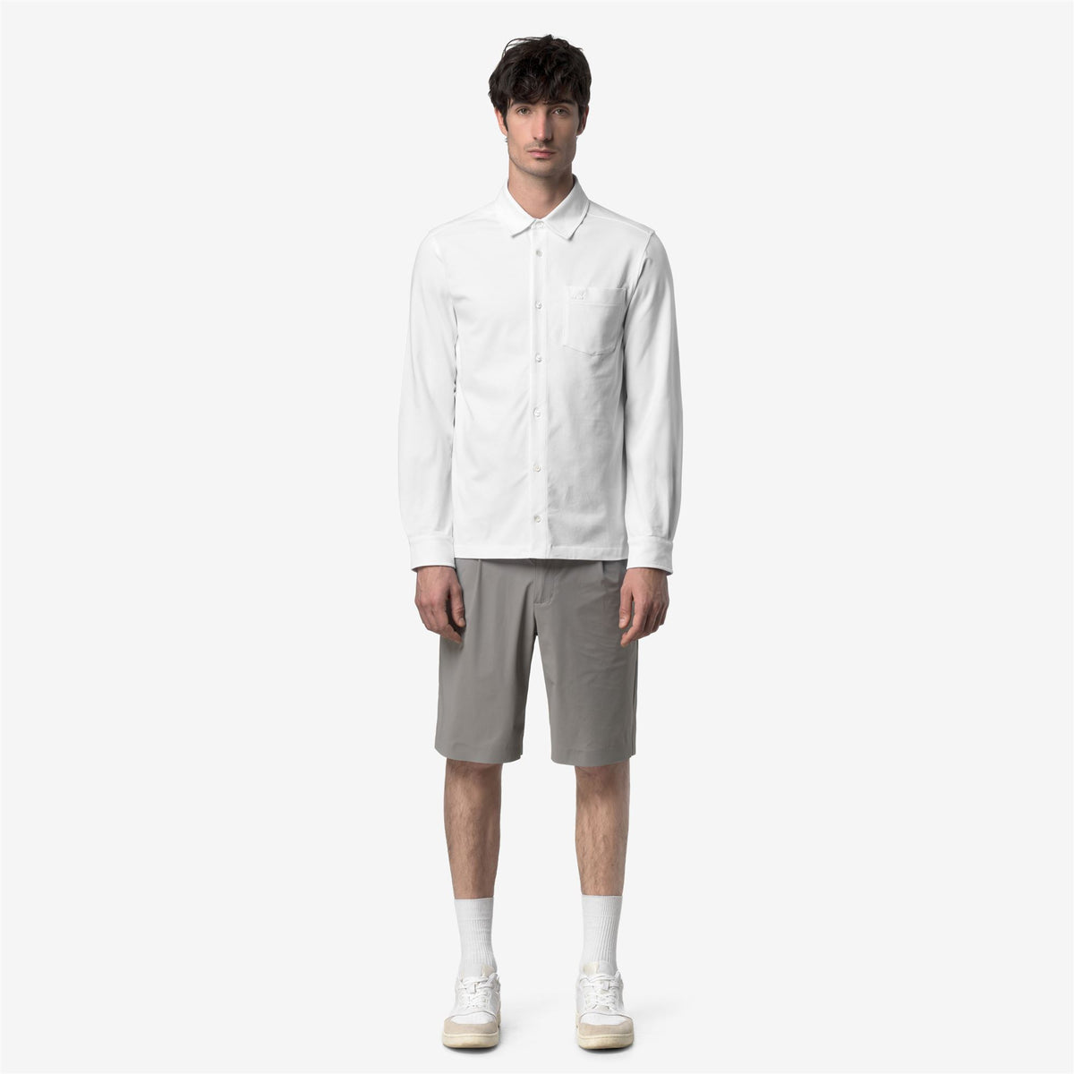 Shirts_Man_VANOUX LIGHT STRETCH JERSEY_Classic_White - White - Commercial 4