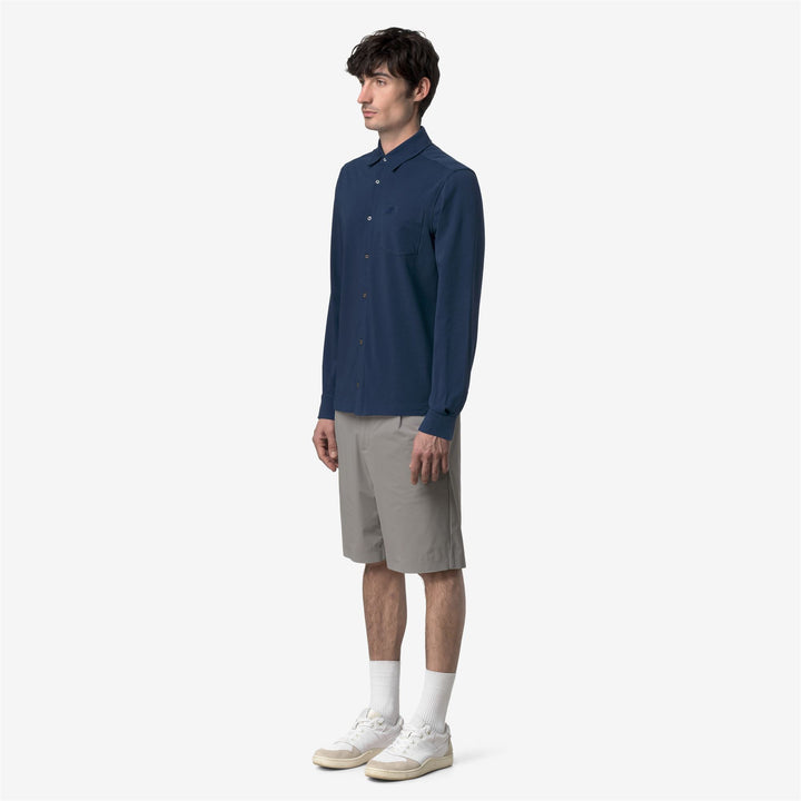 VANOUX LIGHT STRETCH JERSEY - SHIRTS - CLASSIC - Man - BLUE INSIGNIA 4