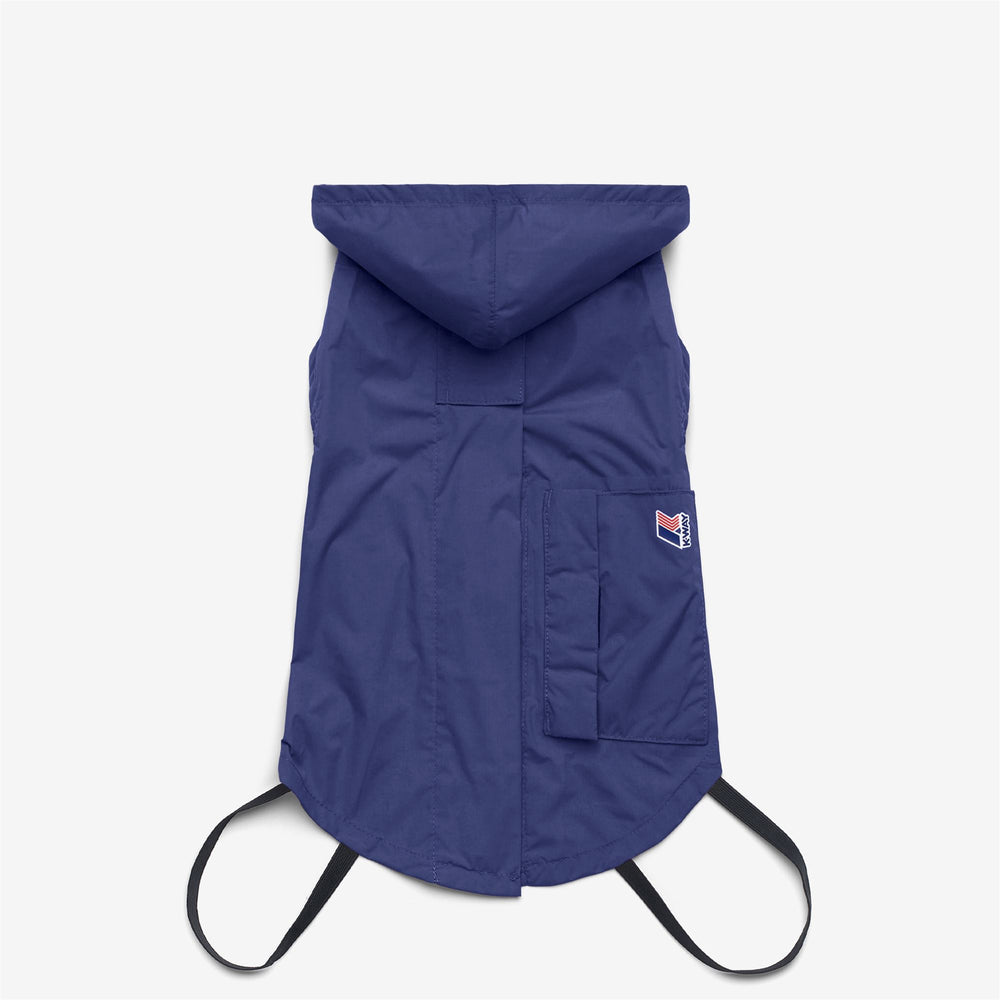 Deep blue Unisex Dog Coat with Hood and Packable Features 02