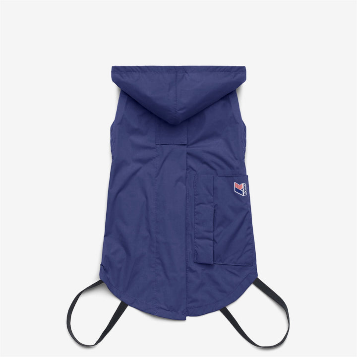 Deep blue Unisex Dog Coat with Hood and Packable Features 2