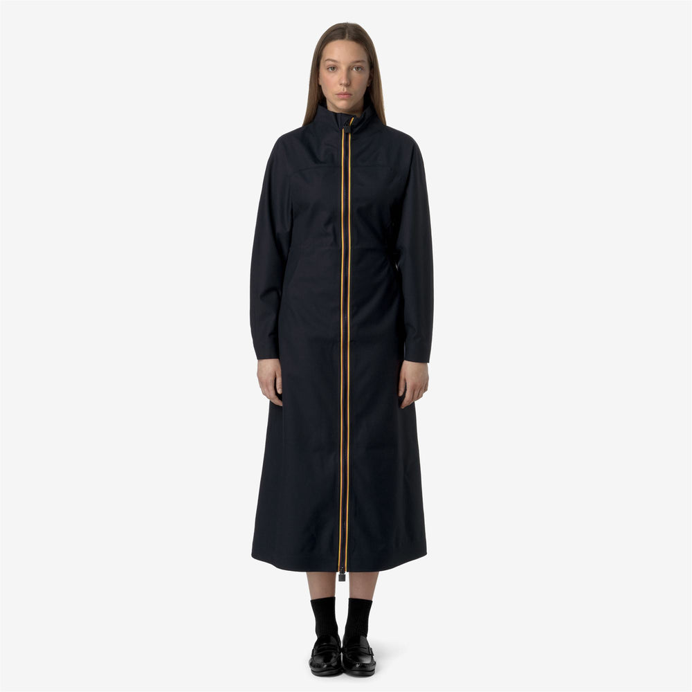 Grey Black Women's Long Water-Resistant Urban Jacket 02