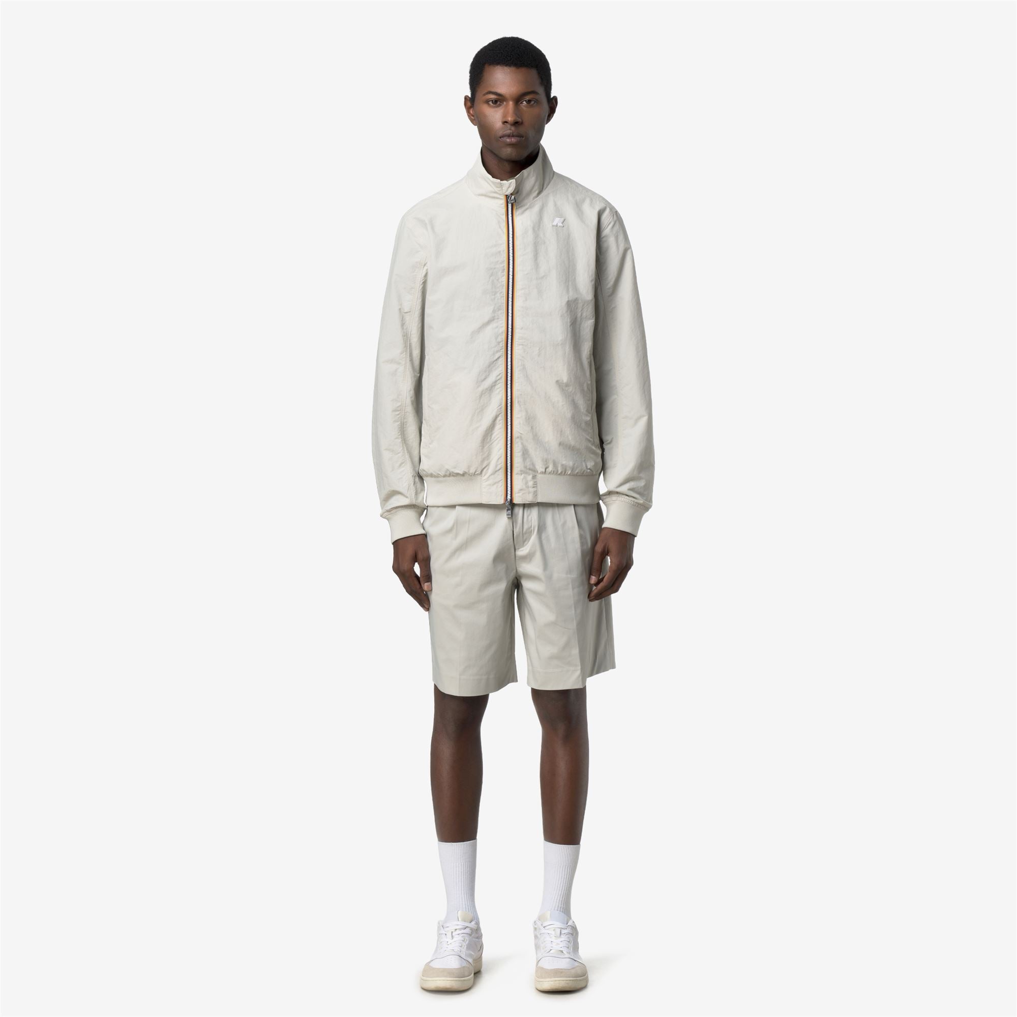 Jackets_Man_ARSENE COTTON DOUBLE_Short_BEIGE LT - Green Lichen - Commercial 4