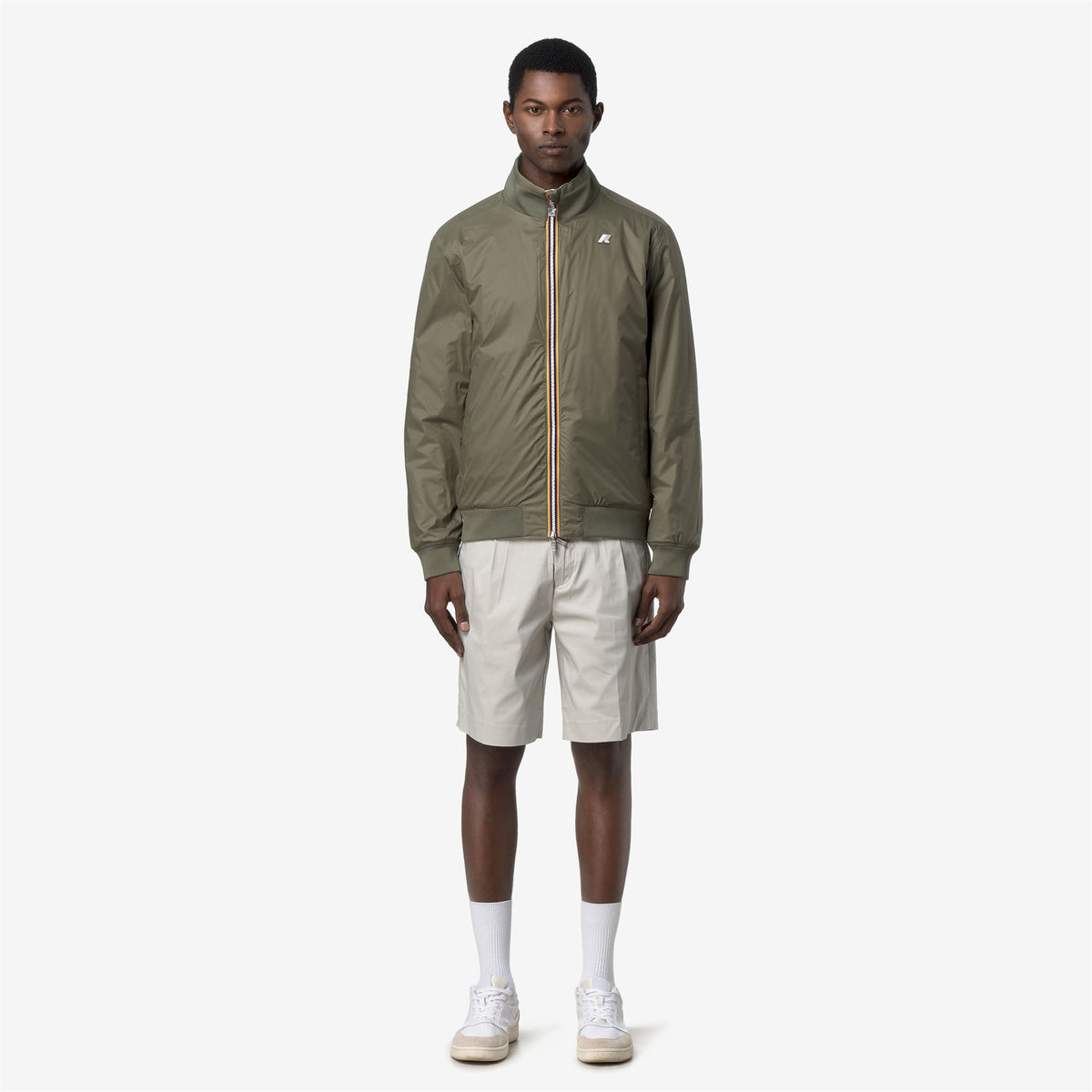 Jackets_Man_ARSENE COTTON DOUBLE_Short_BEIGE LT - Green Lichen - Commercial 7