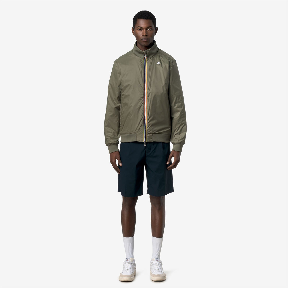 Jackets_Man_ARSENE COTTON DOUBLE_Short_Blue Depth - Green Lichen - Commercial 7