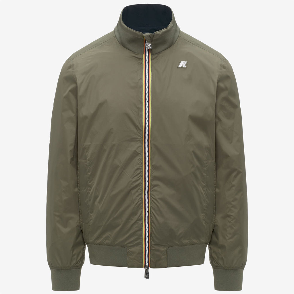 Jackets_Man_ARSENE COTTON DOUBLE_Short_Blue Depth - Green Lichen - Commercial 2