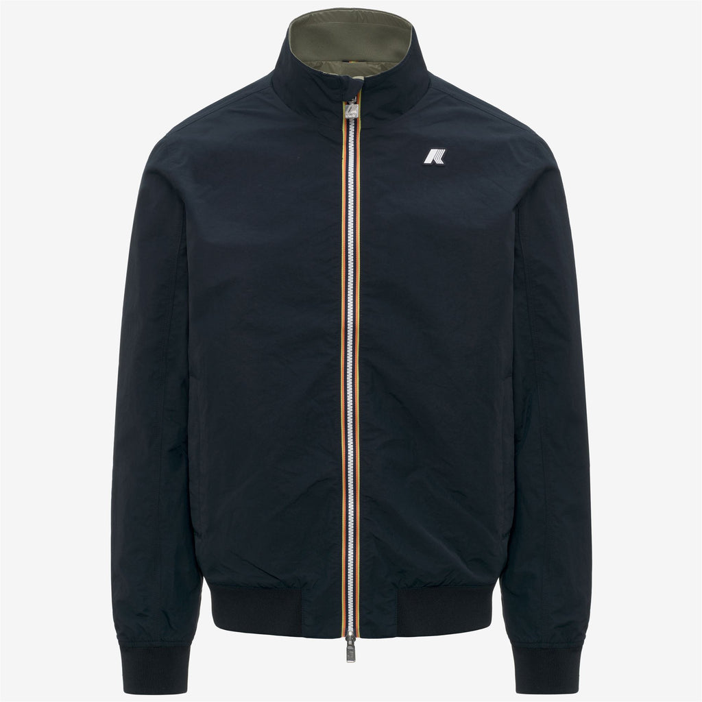 Jackets_Man_ARSENE COTTON DOUBLE_Short_Blue Depth - Green Lichen - Commercial 1
