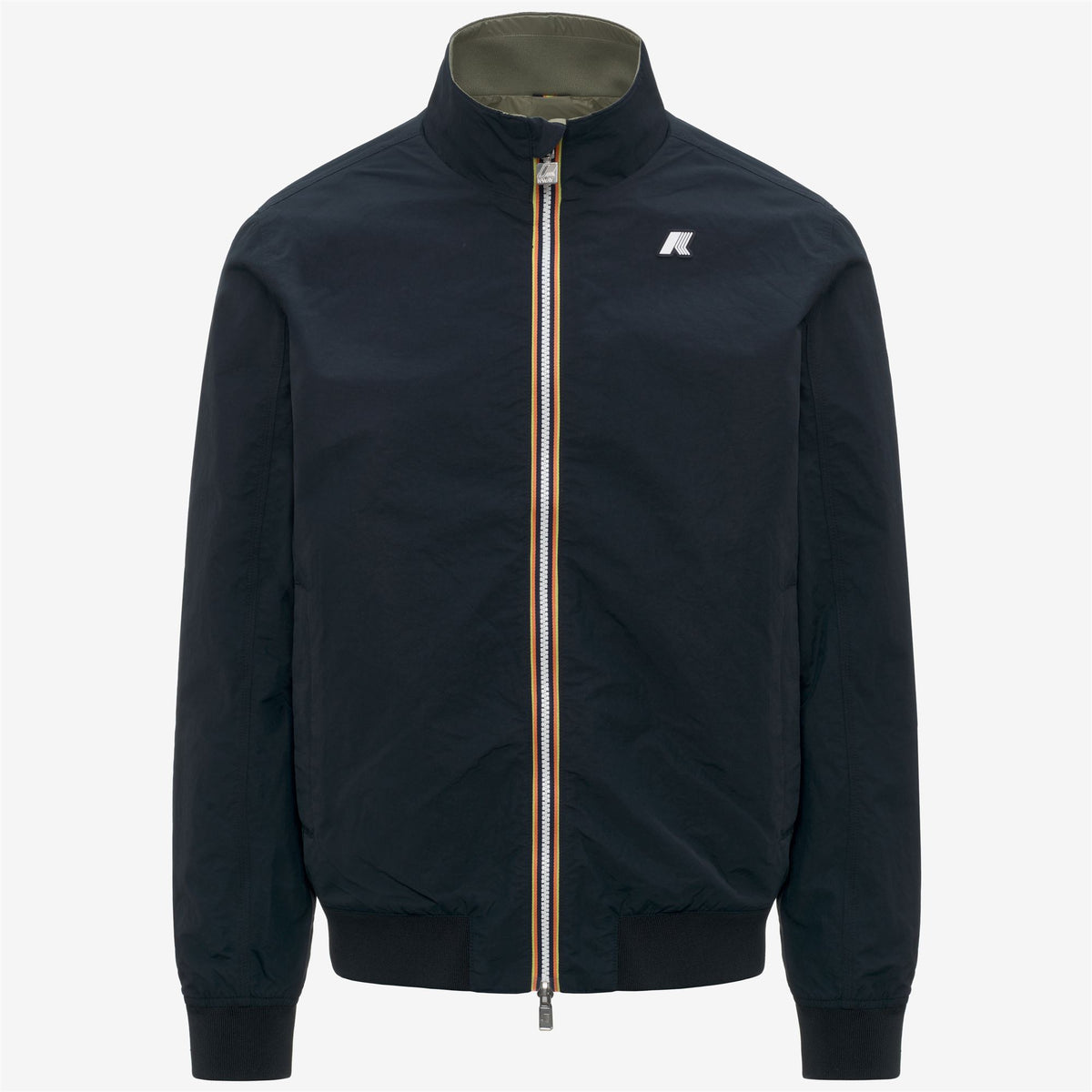 Jackets_Man_ARSENE COTTON DOUBLE_Short_Blue Depth - Green Lichen - Commercial 1
