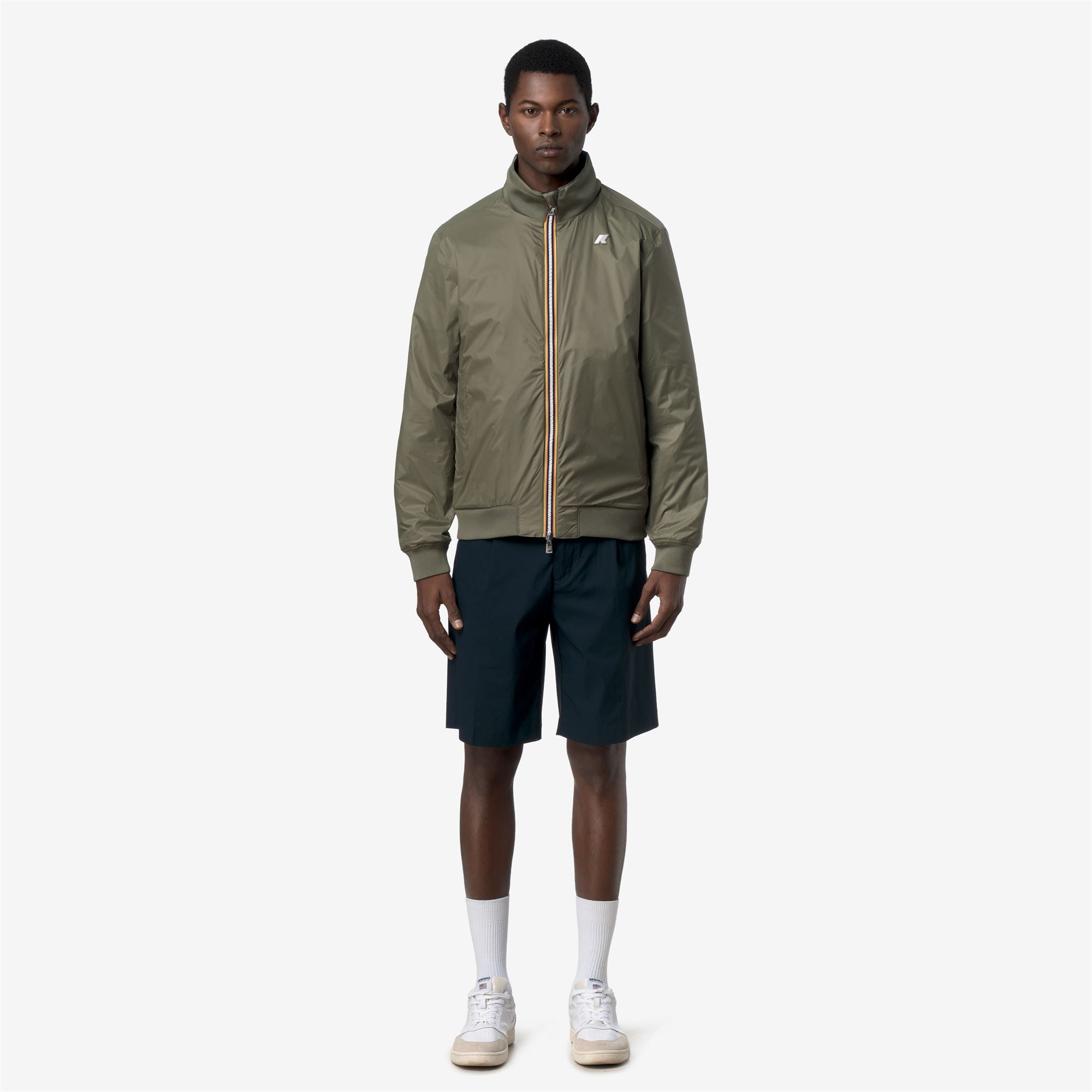 Jackets_Man_ARSENE COTTON DOUBLE_Short_Blue Depth - Green Lichen - Commercial 7