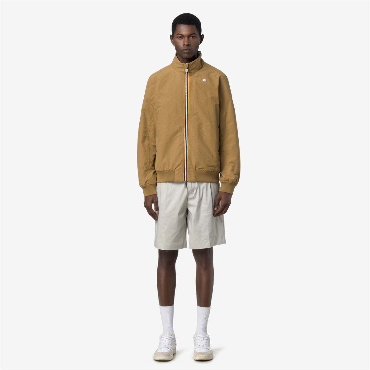 Jackets_Man_ARSENE COTTON DOUBLE_Short_Brown Bistre - BEIGE LT - Commercial 4