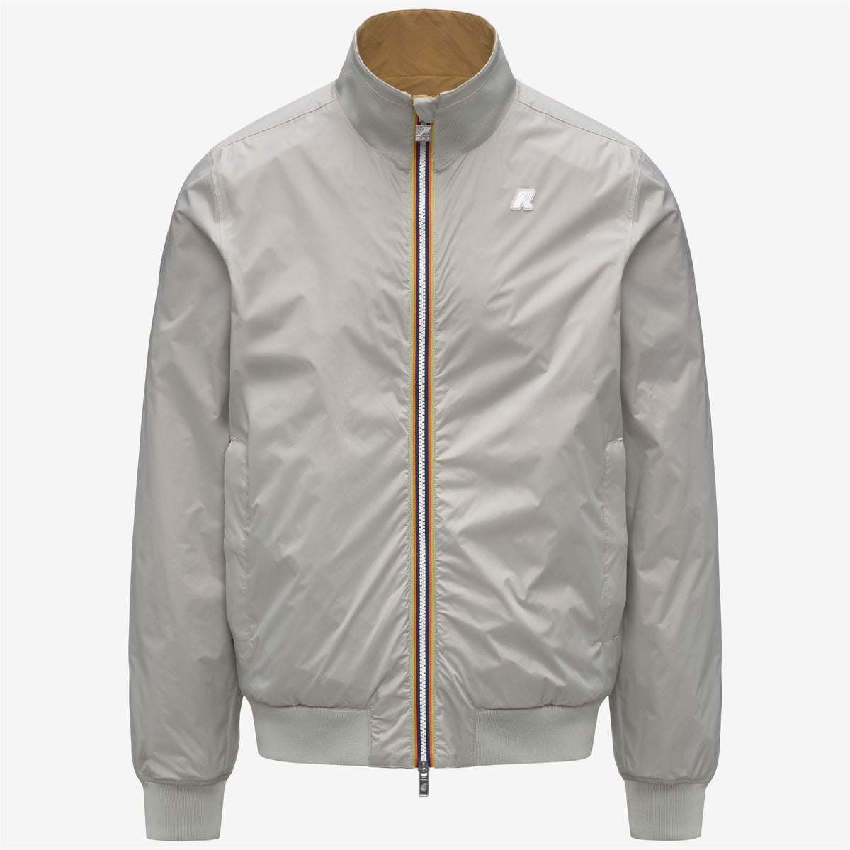 Jackets_Man_ARSENE COTTON DOUBLE_Short_Brown Bistre - BEIGE LT - Commercial 2