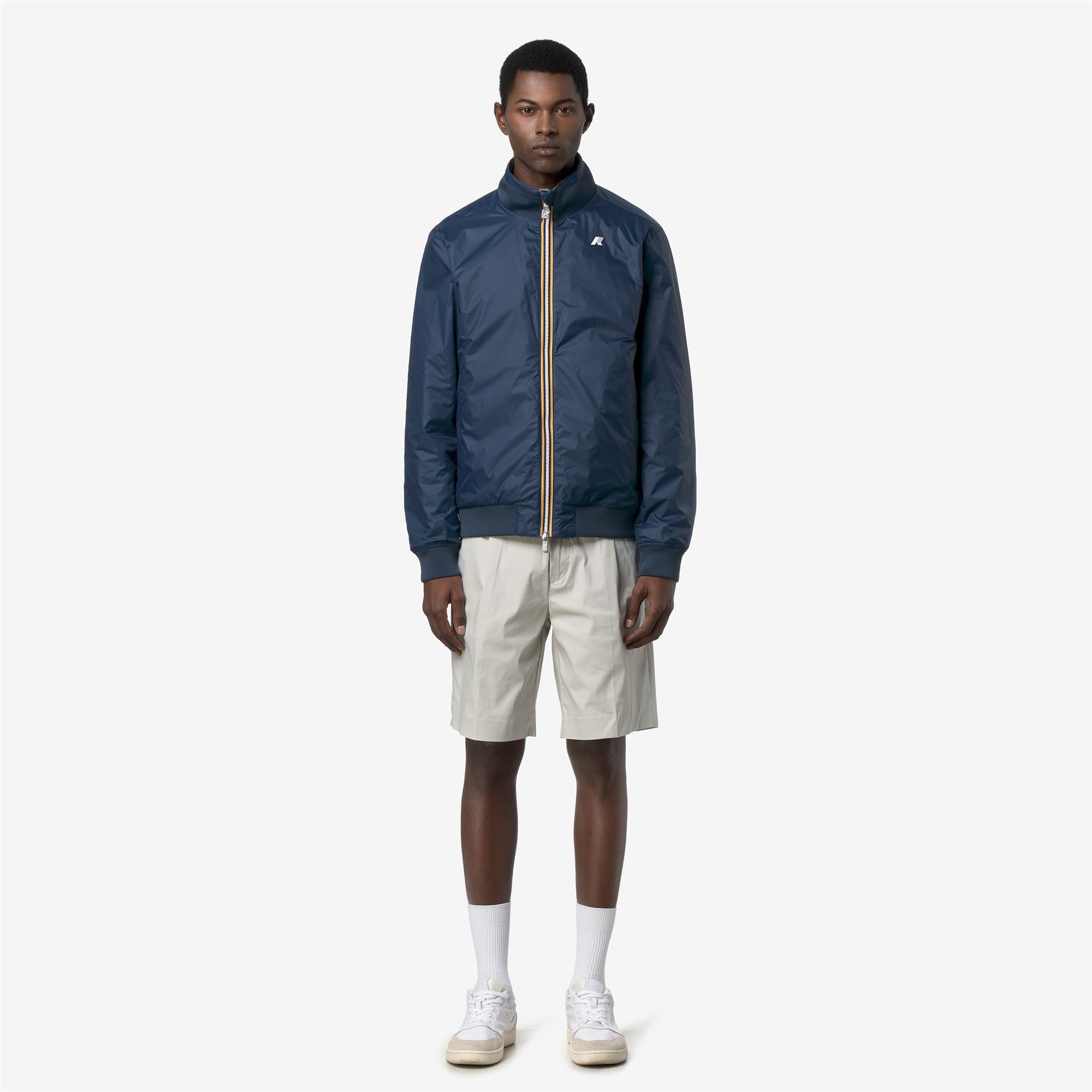 Jackets_Man_ARSENE COTTON DOUBLE_Short_Green Lichen - Blue Insignia - Commercial 7